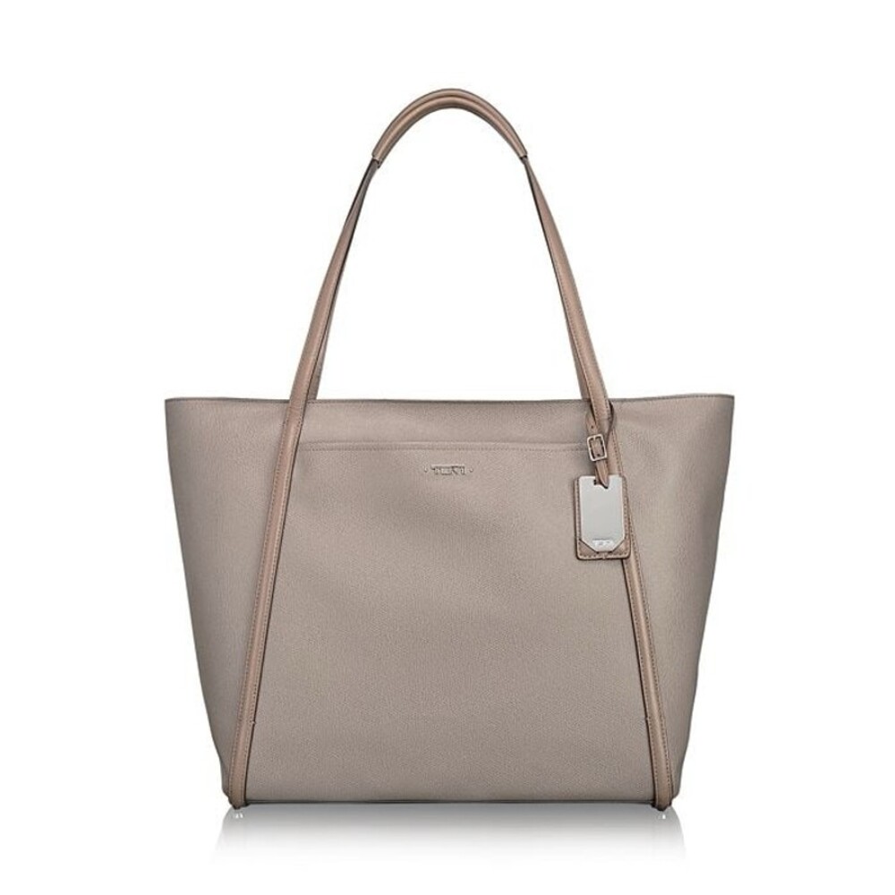 Tumi Taupe Leather Tote Bag